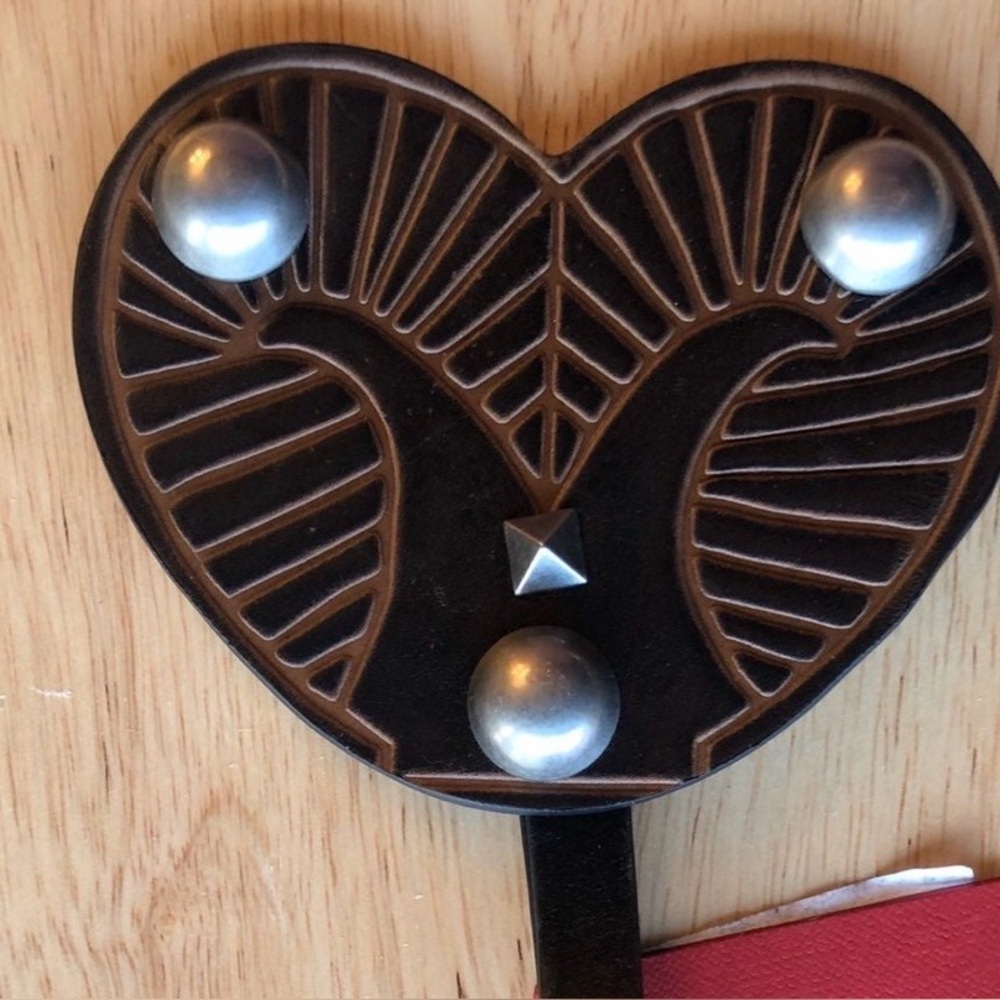 Valentino Leather Heart Bag Charm/Key Charm - Picture 6 of 8